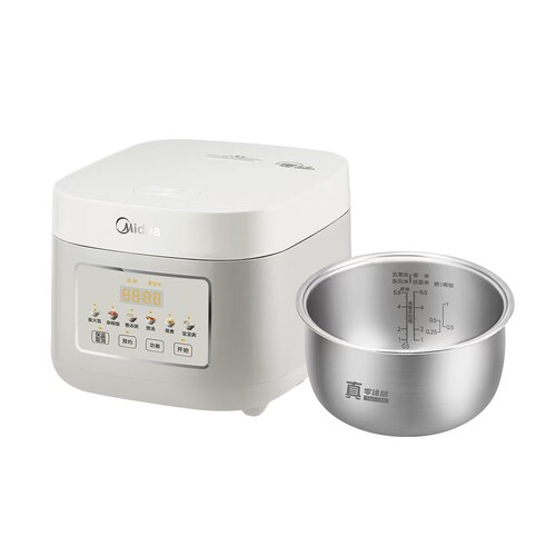 美的316L不锈钢无涂层电饭煲3L