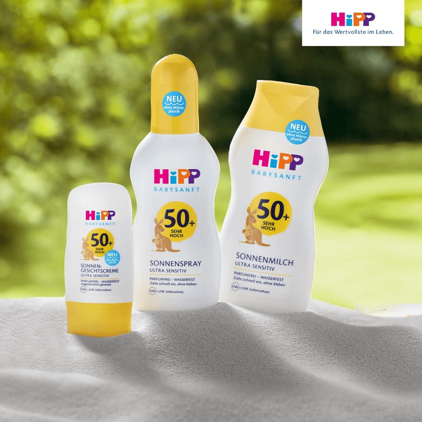 【有机防晒】Hipp喜宝有机高倍防晒霜孕婴适用温和低敏户外防晒乳