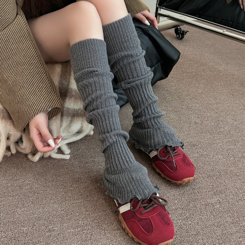 长筒外穿羊绒亮闪闪日系袜套