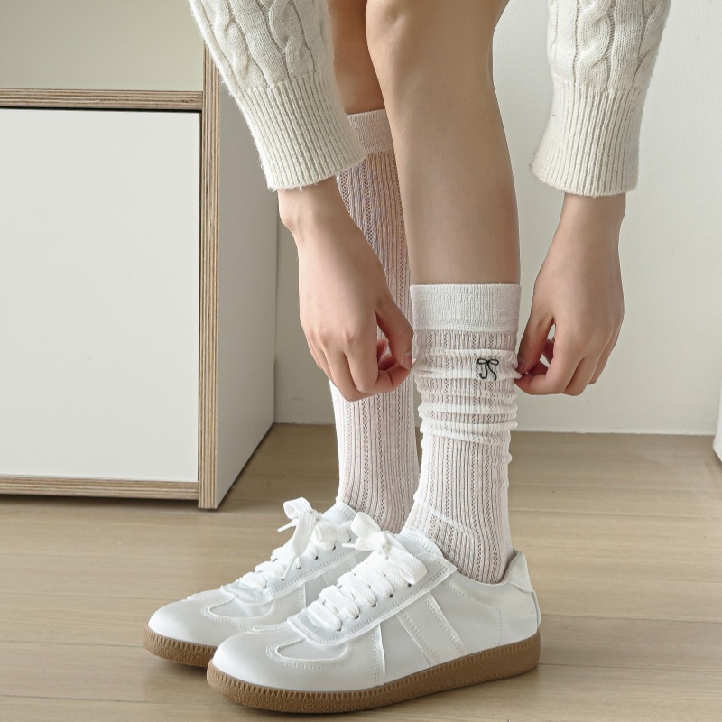 长筒薄棉透气日系小腿袜