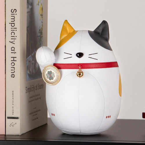 台湾创意设计zuny招财猫摆件书挡