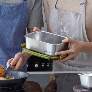 韩国cuitisan贝拉可微波炉饭盒316不锈钢保鲜盒便当盒抗菌酷艺师