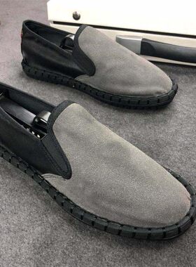 老北京布休闲皮面鞋PU韩版情侣