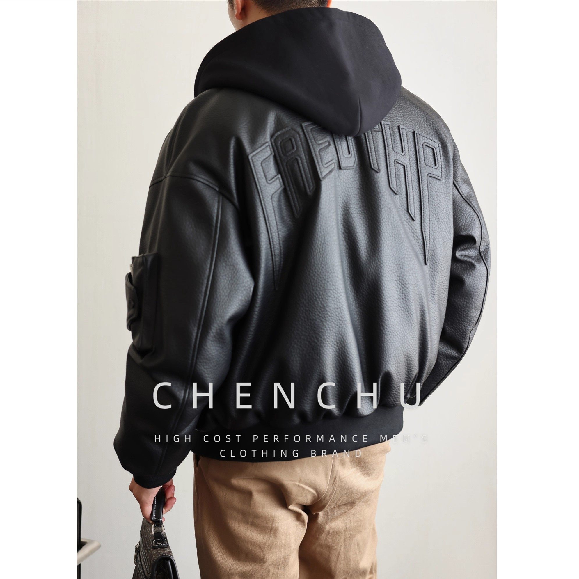 90白鸭绒羽绒服2025冬季新款可拆卸连帽美式潮流保暖百搭刺绣外套