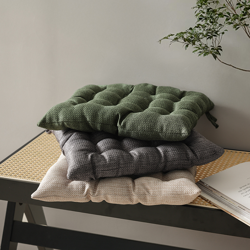 棉麻诧寂日式简约椅垫高级客厅四季餐椅垫椅子垫沙发榻榻米坐垫