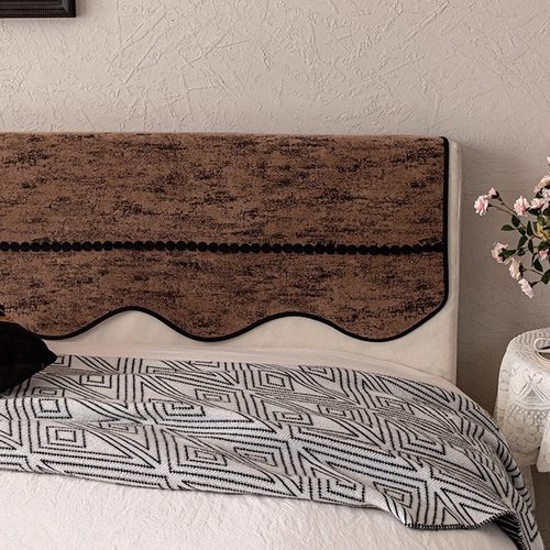 中古床头套罩2025新款四季通用软包木板万能保护床头盖布宿舍神器