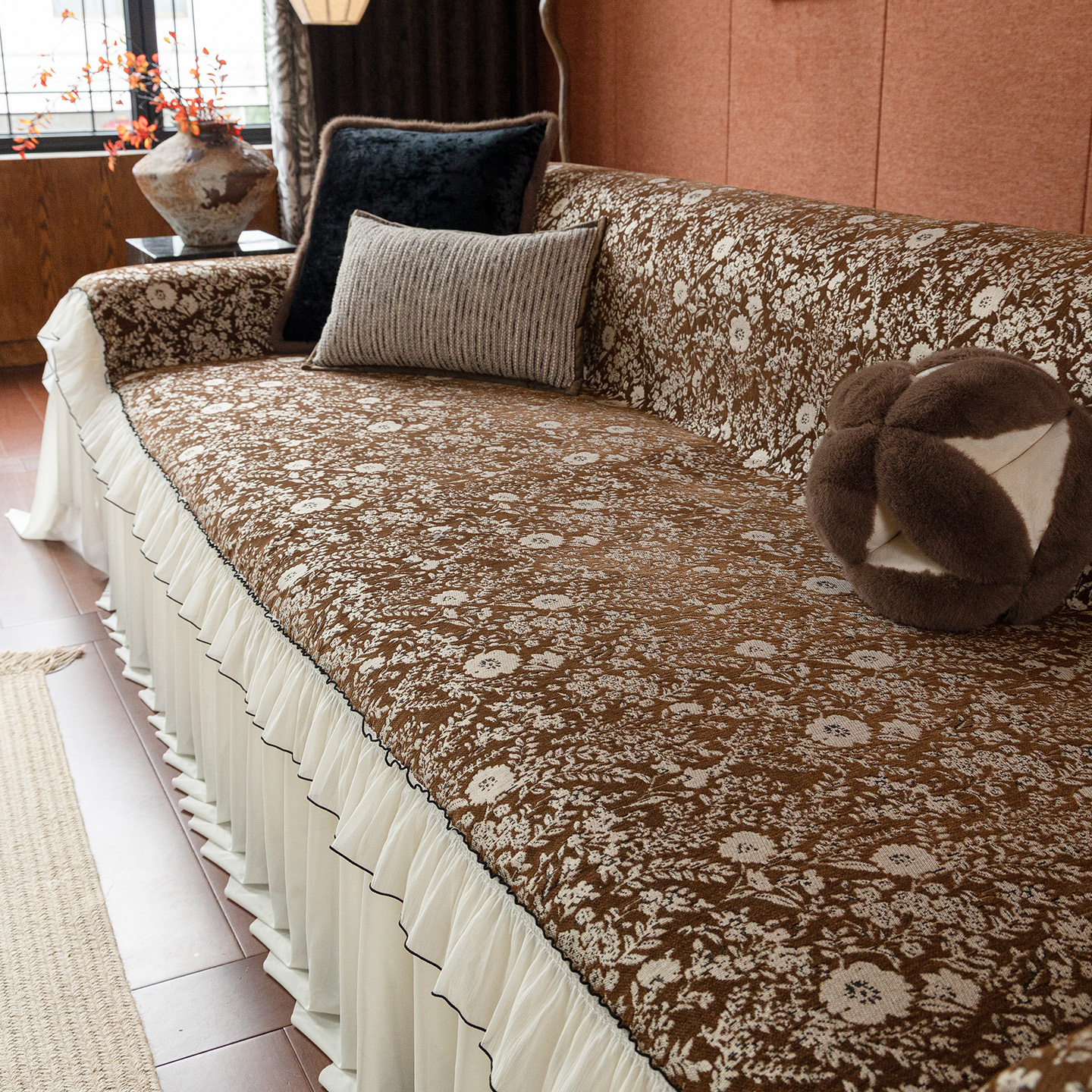 2025新款美式沙发巾四季通用防滑轻奢欧式沙发套罩高级感坐垫盖布