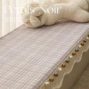 小香风飘窗垫紫色高档毛绒2025新款 毯 窗台垫卧室阳台飘窗坐垫四季