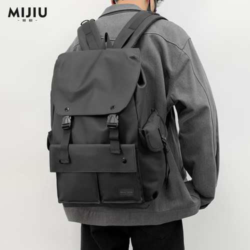 觅旧潮牌双肩包男背包