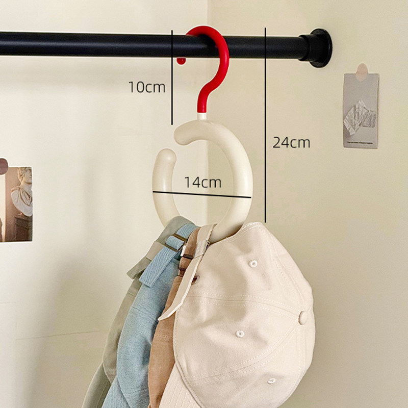 thumbnail for Hanging hat storage artifact ring hanger non-deformable duck tongue baseball cap multi-functional wardrobe inner coat display rack