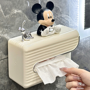 洗脸巾收纳盒壁挂式 纸巾盒厕所卫生间厨房倒挂抽纸盒高级感纸抽盒