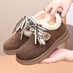 冬季老北京棉鞋女加绒保暖妈妈鞋棉靴加厚防滑女士雪地靴厚底防寒