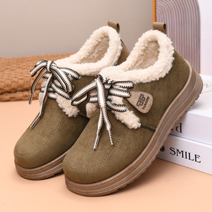 老北京棉鞋女冬季加绒保暖妈妈棉靴加厚防滑软底女士短靴防寒厚底