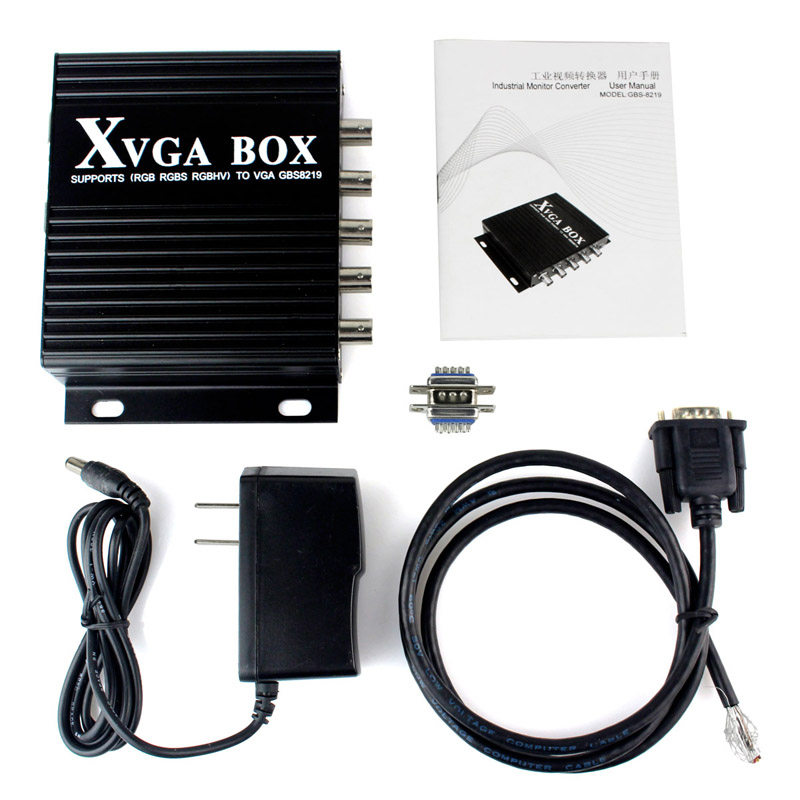 GBS-8219工业视频转换器 XVGA BOX RGB转VGA RGBS转VGA显示屏转换