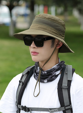 钓鱼男夏出游大檐渔夫帽登山帽子