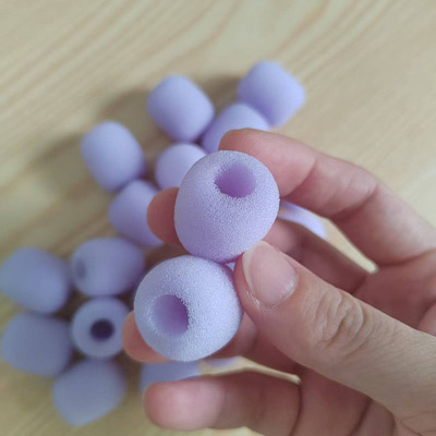 便携式扩音器小蜜蜂无线耳麦紫色海绵套领夹麦海棉漫步者MF2绵头