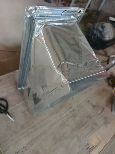 共板法兰 中央空调铝箔布软连接风机盘管出风口 方形保温通风管道