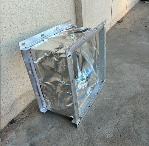 中央空调铝箔布软连接风机盘管 方形保温通风管道共板法兰角铁