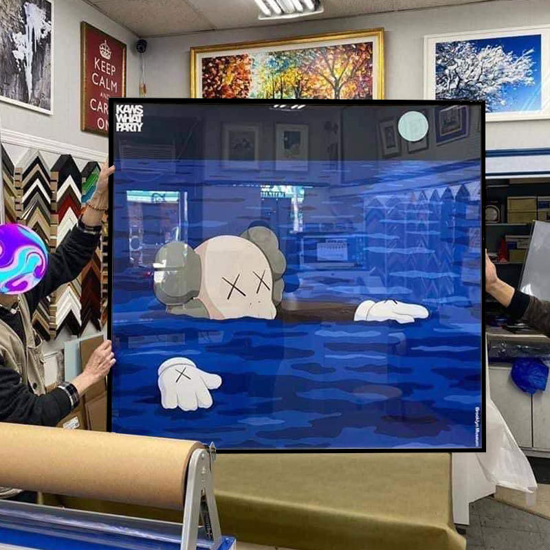 潮牌创意kaws动漫恶搞趣味装饰画