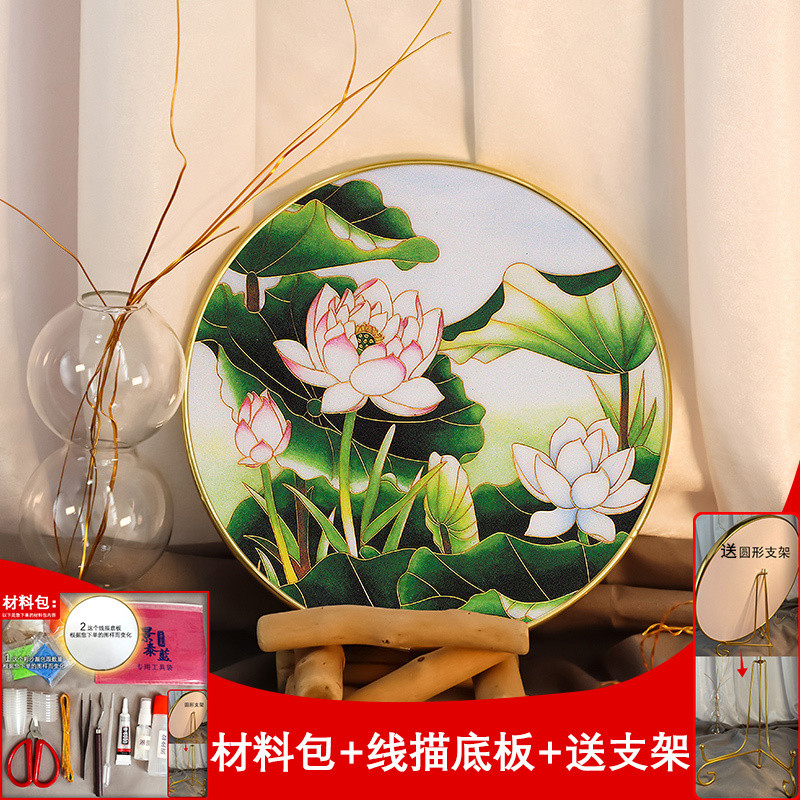 景泰蓝掐丝珐琅画成品diy