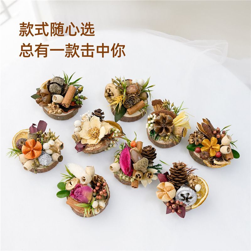 天然植物松果磁力冰箱贴d