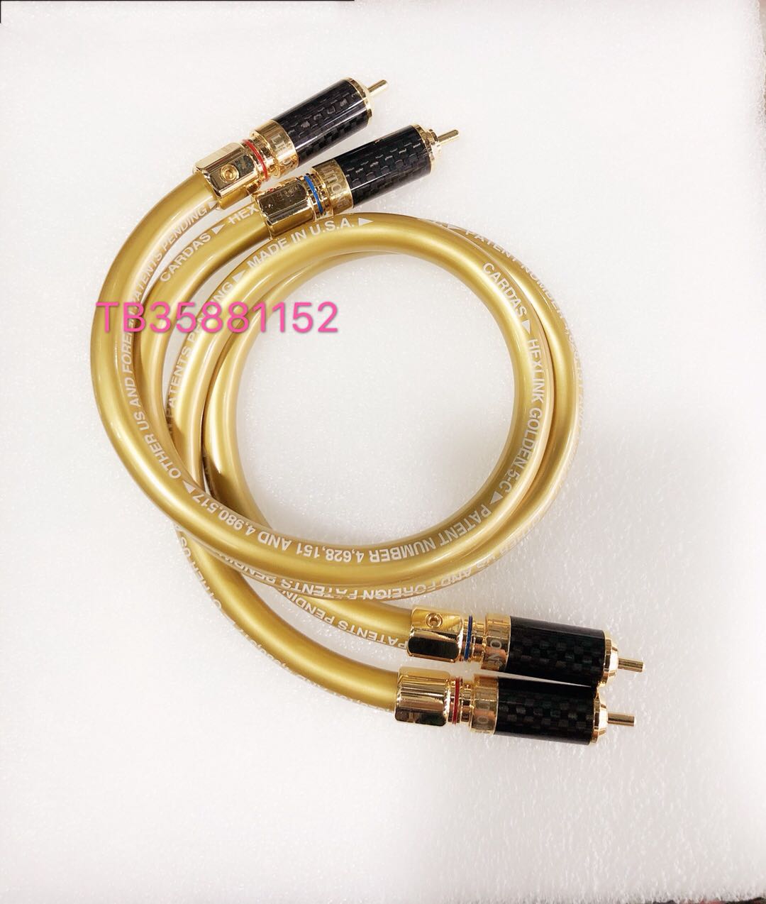 CARDAS/卡达斯莲花头无氧铜发烧级音响音频信号线双RAC莲花过机线