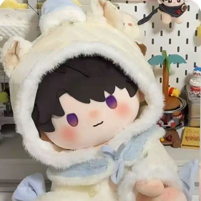 40cm娃衣冬季毛绒斗篷连体星体头套衣服蛋糕棉花小斗篷娃娃替换装