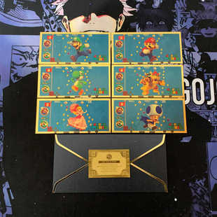 超级玛丽纪念金箔钞纪念券 金钞经典动漫 马里奥金钞塑料币金箔钞