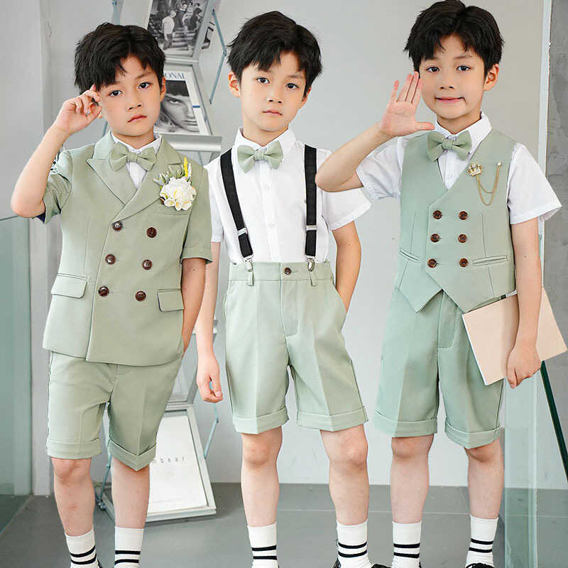 痞帅风主持人西装马甲套装演出服