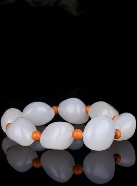 新疆和田玉山料原石手链手串