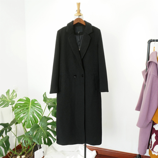 国内单高品质 含47.7羊毛直筒正肩非常显瘦 毛呢外套加长款女大衣