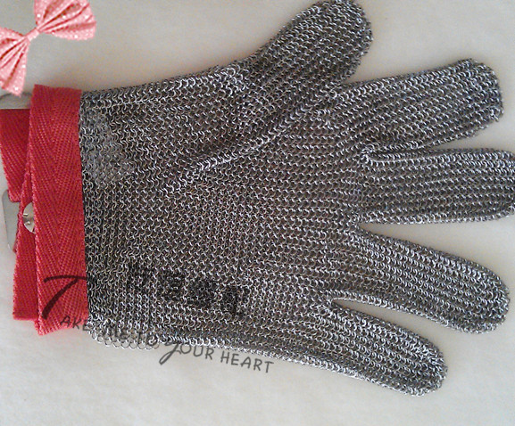 美国进口5指不锈钢HongCho钢丝金属手套/验厂裁剪手套(五指M型)