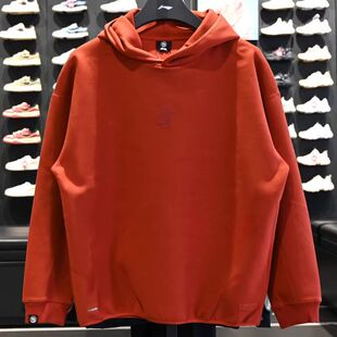 正品李宁男子连帽卫衣2026冬季反伍时尚保暖宽松套头上衣AWDV881