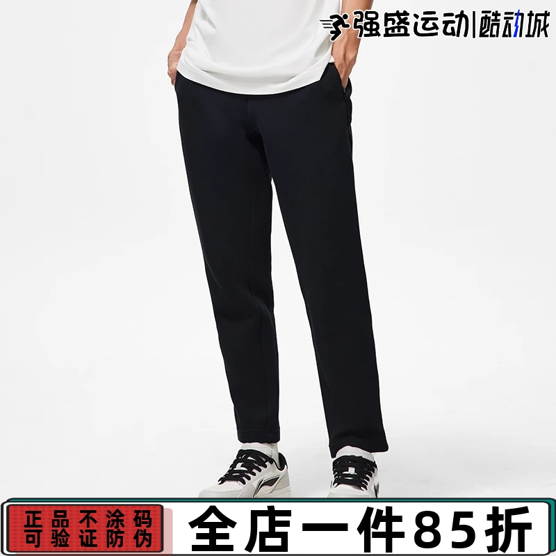 李宁健身宽松加绒男士卫裤