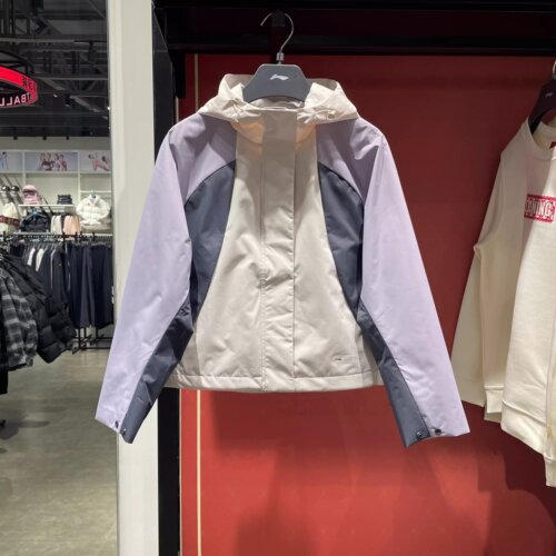 李宁女子防泼水抗静电运动风衣