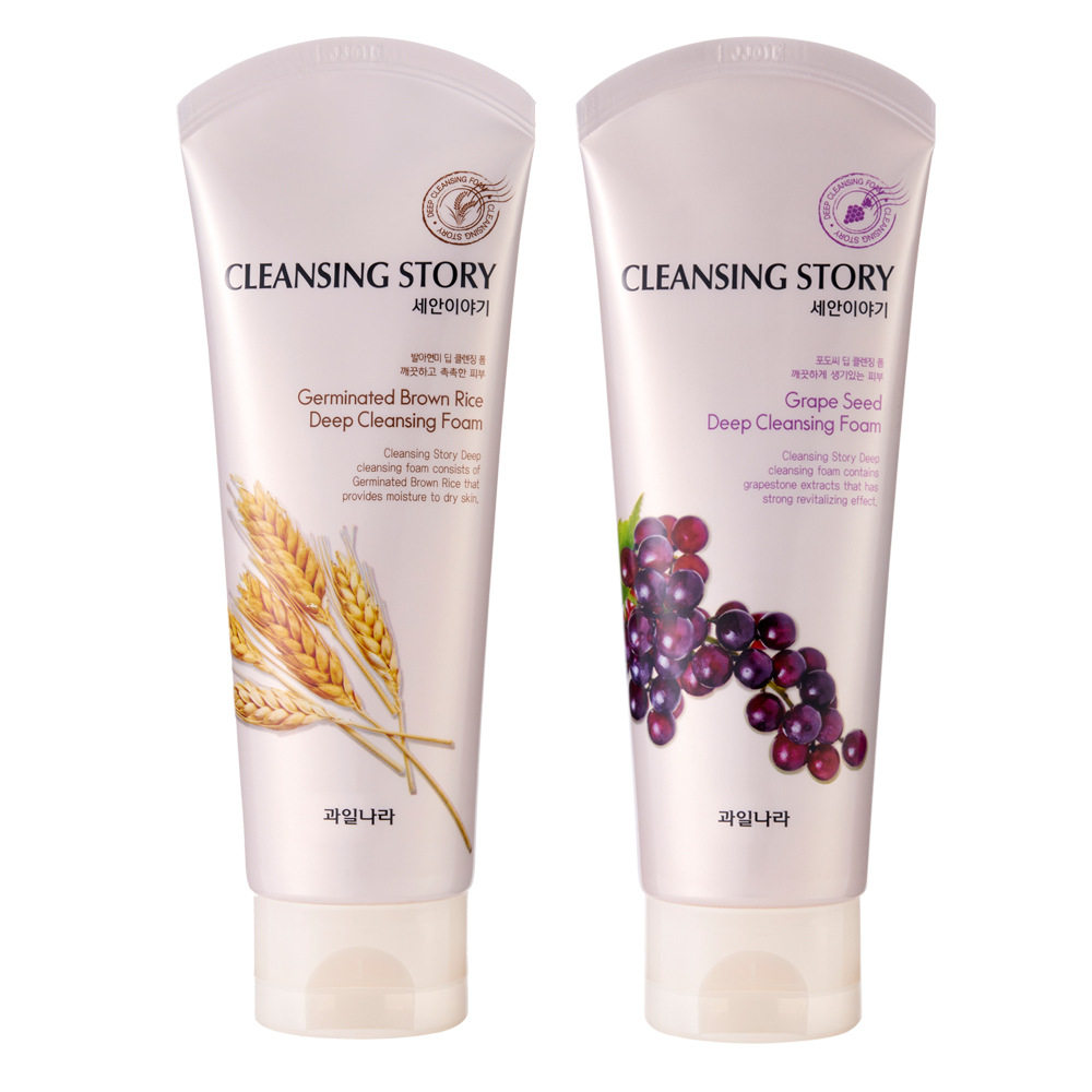 水果之乡洗面奶洗颜故事葡萄籽洗面奶糙米洁面乳150g保湿清洁包邮