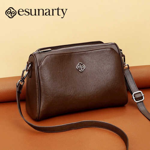 真皮斜挎包包女士2026新款头层植鞣牛皮轻奢单肩斜挎包母亲节礼物