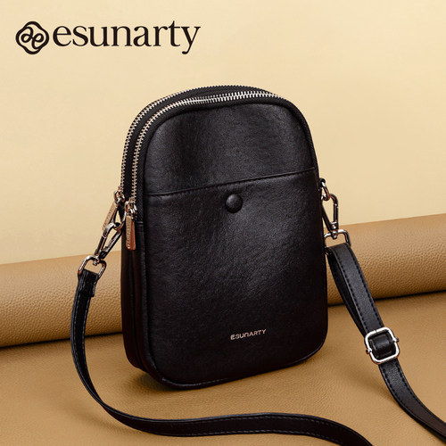 真皮斜挎包女士2026新款手机包头层牛皮迷你小包高级感女款单肩包