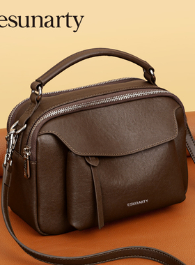 真皮斜挎包包女式2025新款高级感手提包大容量软牛皮单肩包秋冬季