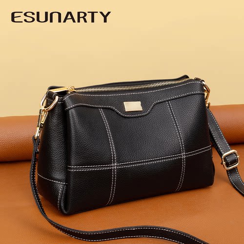 真皮包包高级感轻奢小众大容量