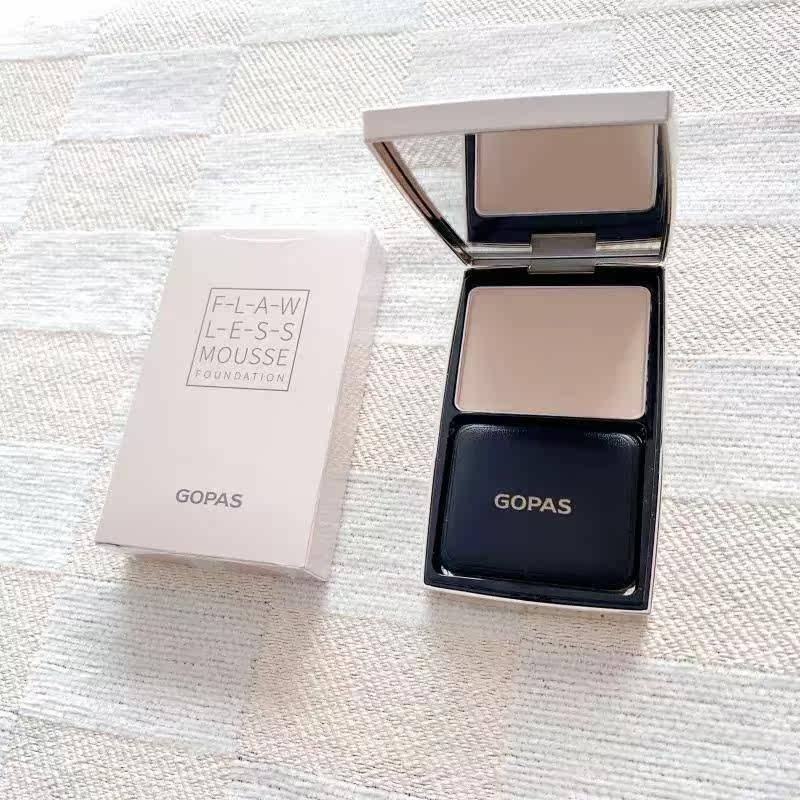 高柏诗无瑕慕斯粉饼控油持久遮瑕隐藏毛孔提亮肤色自然裸妆定妆粉