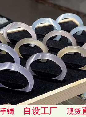 白月光猫眼石手镯子金店礼品旅游景点纪念品玻璃仿叮当玉髓首饰品