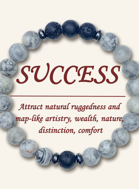 temu希音TK跨境爆款手链天然火山石地图石吸引自然粗犷地图艺术