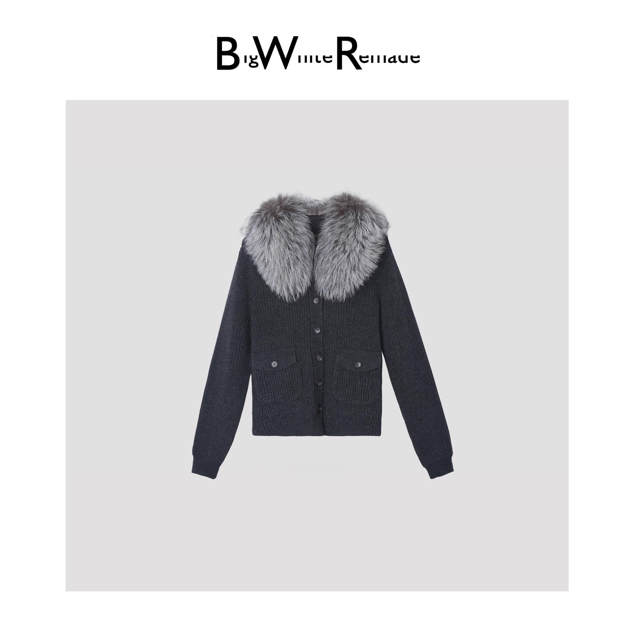 “指引之路”33羊毛+狐狸毛领锁温保暖外套FW09100