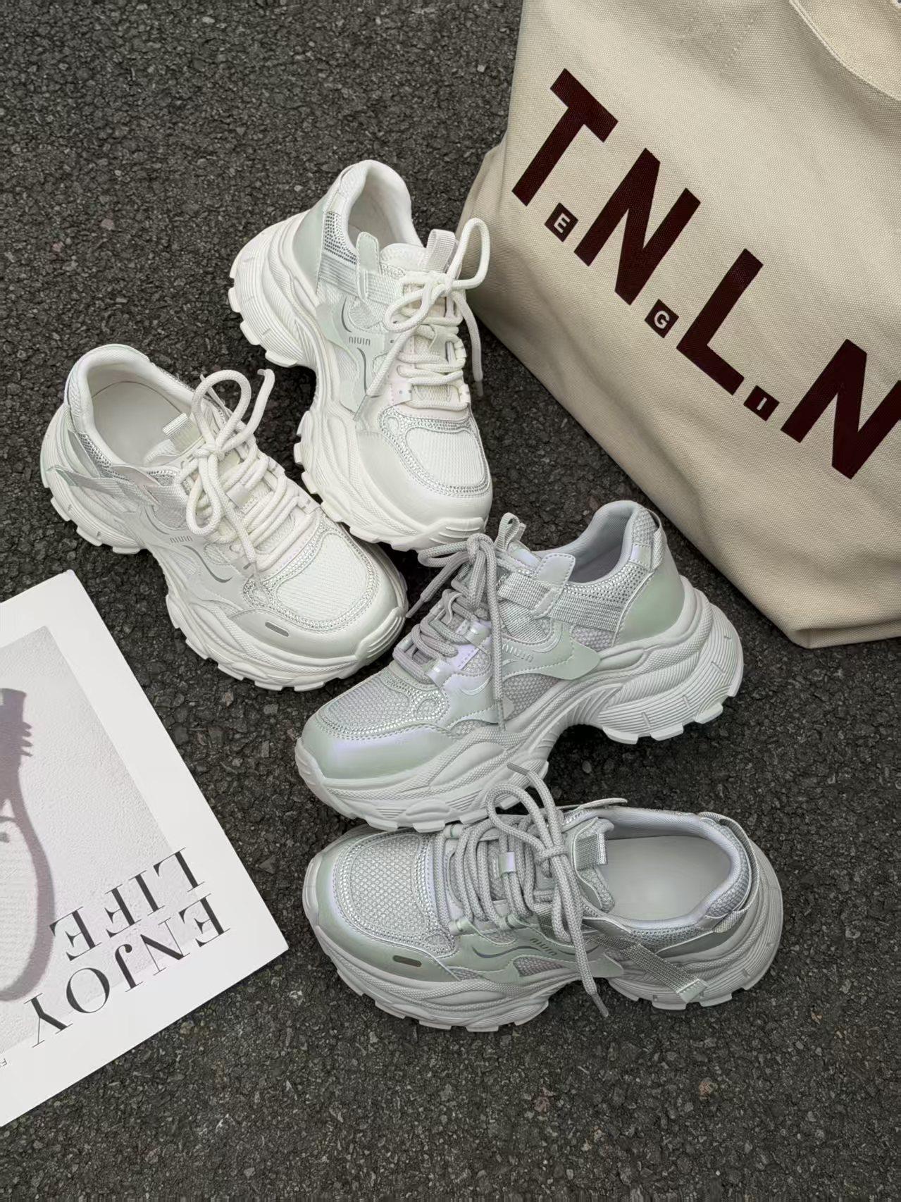 超火网面透气拼接老爹鞋女春季爆款休闲运动鞋小个子厚底增高鞋潮,女鞋,老爹鞋,淘宝优惠券,粉丝福利购,淘宝优惠卷