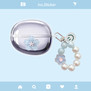 适用于漫步者花再Auro Clip耳夹式蓝牙耳机保护套耳夹式auroclip耳机保护壳透明可爱卡通防摔软壳套