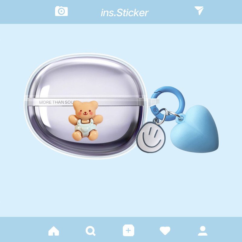 适用于漫步者花再Auro Clip耳夹式蓝牙耳机保护套耳夹式auroclip耳机保护壳透明可爱卡通防摔软壳套