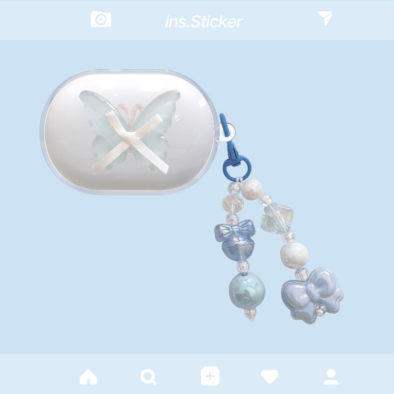 适用于Bose Quietcomfort新一代QC小鲨2代消噪耳塞耳机保护套Bose QC小鲨二代耳机壳透明可爱软壳套