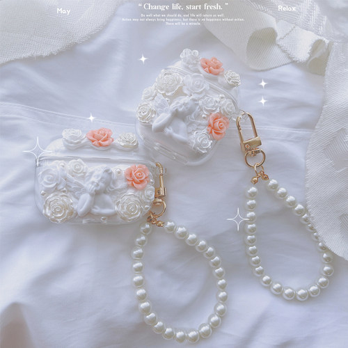 适用SoundPEATS泥炭Air3 Deluxe HS耳机壳uu夹保护套Capsule3Pro透明TrueAir2+卡通cc夹pro可爱air4pro软壳套