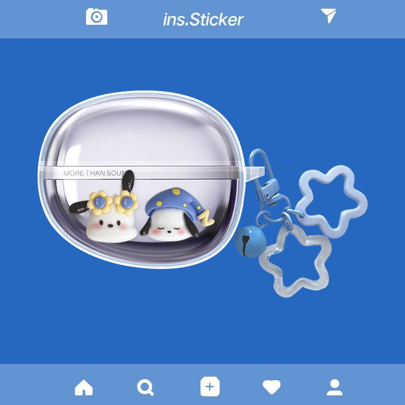 适用于漫步者花再Auro Clip耳夹式蓝牙耳机保护套耳夹式auroclip耳机保护壳透明可爱卡通防摔软壳套